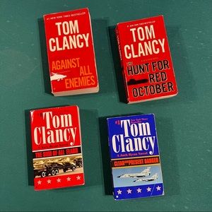 Set of Four Best Seller paperback Books by Tom Clancy
